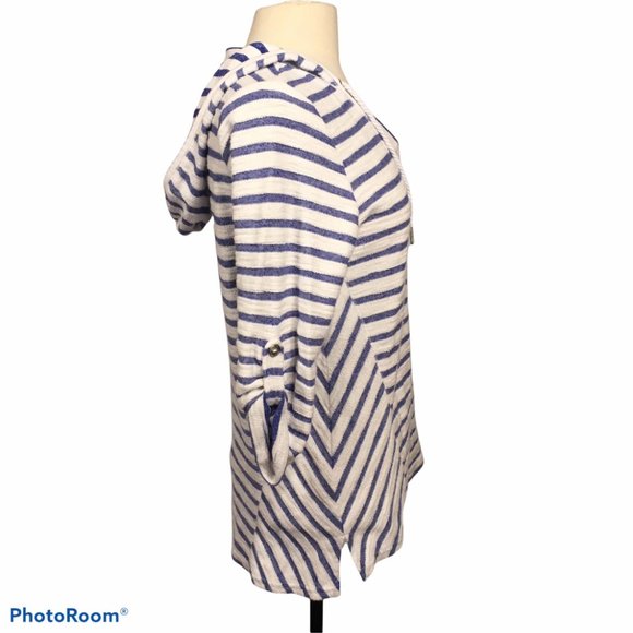 Calvin Klein Performance Blue White Hooded Top S - Picture 3 of 8